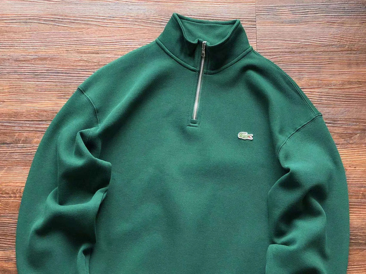 Lacoste halfzip მწვანე