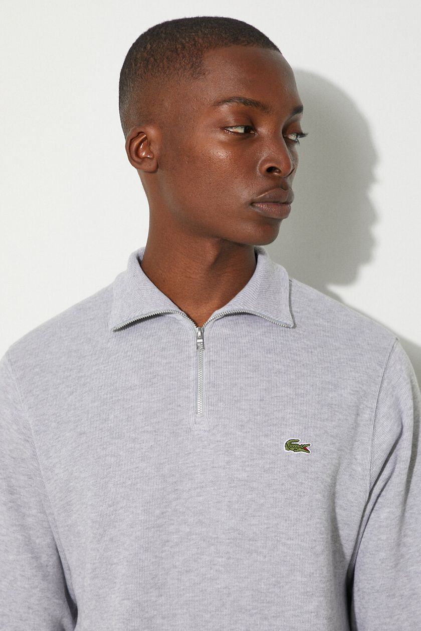 Lacoste halfzip ნაცრისფერი